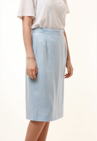 90S VINTAGE KENZO PENCIL LINEN HIGH WAISTED SKIRT 828