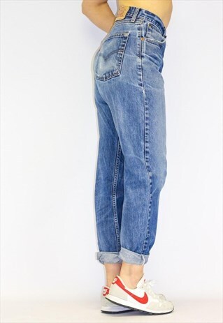 VINTAGE 90'S HIGH WAISTED TAPERED LEG BOYFRIEND JEANS