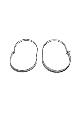 SILVER HALF MOON EARRINGS