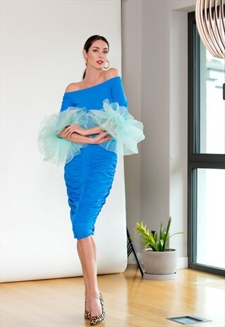 SEXY DRESS, BLUE DRESS, BODYCON DRESS, ELEGANT DRESS,