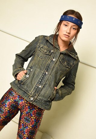 Y2K RETRO STONEWASH DENIM TEEN JACKET