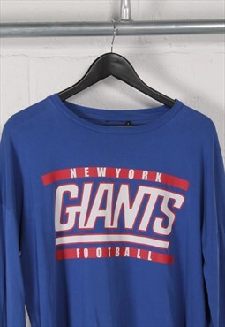 Vintage NFL NY Giants Sports Top in Blue UK Size 12