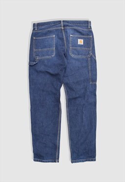 Vintage 90s Carhartt Denim Straight-Leg Jeans in Blue