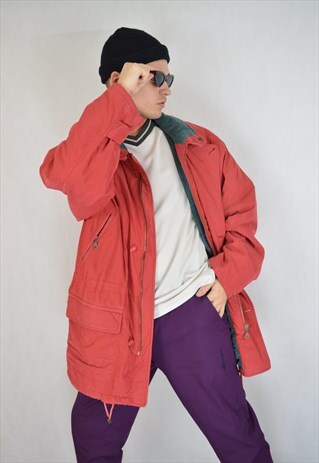 VINTAGE RED OVERSIZE RAVE JACKET
