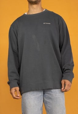 Vintage Columbia Sweatshirt Y2K in Grey XXL