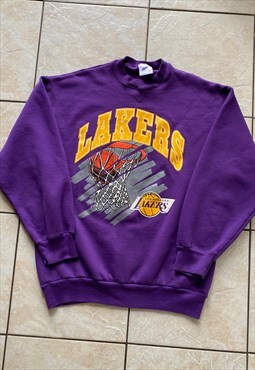 NBA 90s LA Lakers Basketball Sweatshirt 