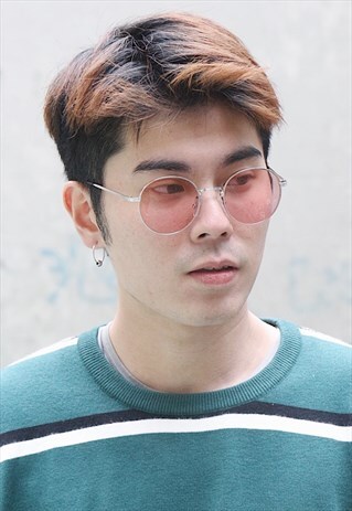 RED LENS METAL SUNGLASSES