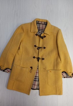 00's Duffle Coat Yellow Wool Collared