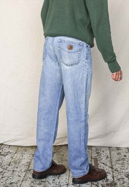 Vintage Carhartt Jeans Men's Light Blue