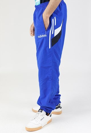 VINTAGE 90S ADIDAS BLUE TRACKSUIT BOTTOMS