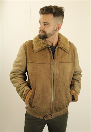 VINTAGE AVIATOR/FLYING JACKET. SHEARLING SHEEP SKIN. UNISEX.