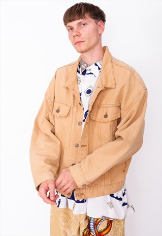 jackets asos marketplace 90s beige denim jacket coats