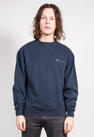 90'S VINTAGE NAVY BLUE CHAMPION SWEATER SWEATSHIRT