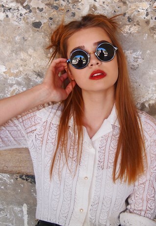 ROUND BLACK SUNGLASSES