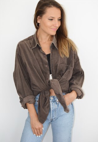90'S CORDUROY VINTAGE SHIRT/SWEATSHIRT