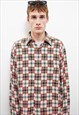 VINTAGE 90S SKATER RELAXED MULTI CHECK BUTTON UP SHIRT MEN L