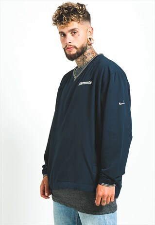 VINTAGE 80'S NIKE V-NECK PULLOVER JACKET / 4722