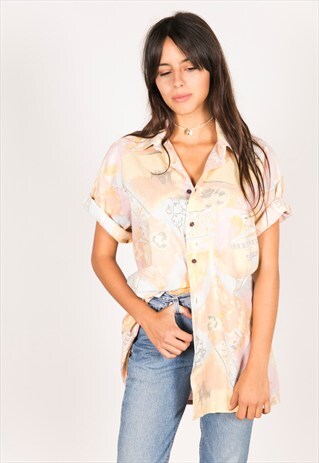 VINTAGE 80S BOYFRIEND SHIRT/ R762