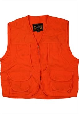 Vintage 90's Master Gilet Vest Sleeveless Full Zip Up Orange