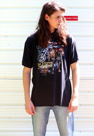 1990'S VINTAGE BLACK 1988 HARLEY DAVIDSON T-SHIRT