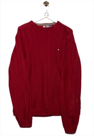 RALPH LAUREN CHAPS SWEATER LOGO EMBROIDERY RED