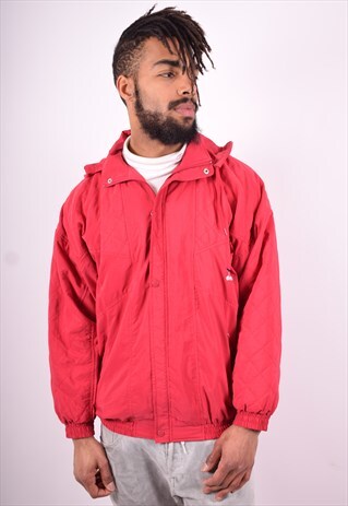DIADORA MENS VINTAGE JACKET LARGE RED 90'S