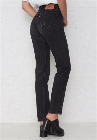 VINTAGE BLACK LEVI'S 501 FIT DENIM JEANS
