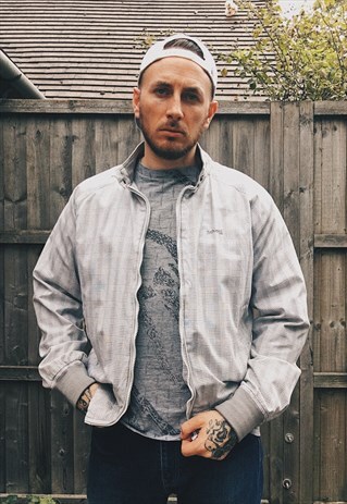 VINTAGE SCHOTT GREY CHECK JACKET