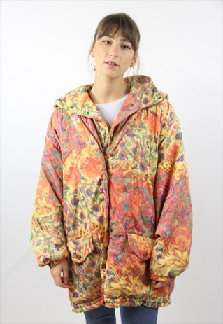 VINTAGE PATTERNED PARKA 90S JACKET