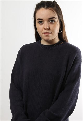 VINTAGE TIMBERLAND KNITTED NAVY JUMPER