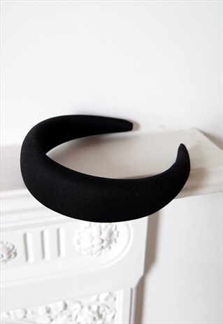 BLACK PADDED CHUNKY HEADBAND