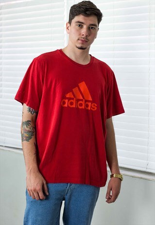 VINTAGE ADIDAS T-SHIRT LOGO 90S M 7.7