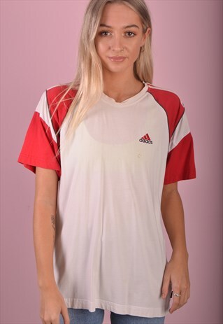 WHITE ADIDAS T-SHIRT GBT3860