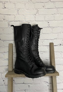 Black Vagabond Cosmo Lace Up Boots Size 4
