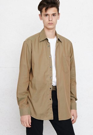 VINTAGE GREEN HUGO BOSS LONG SLEEVE SHIRT