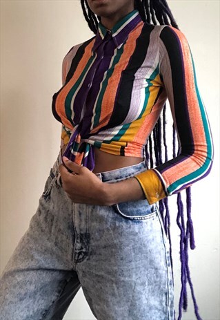 VINTAGE 90S STRIPED SHIRT.