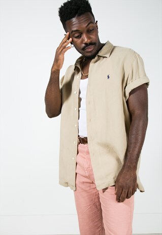 VINTAGE 80S POLO RALPH LAUREN SHORT SLEEVE SHIRT/ S2411
