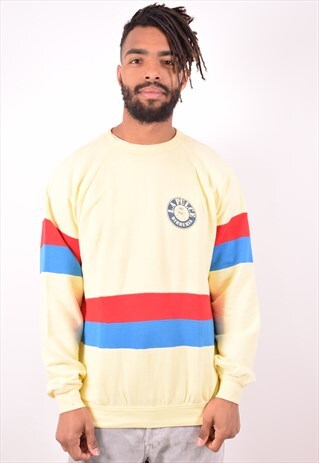 MENS VINTAGE SWEATSHIRT JUMPER XL MULTI 90S