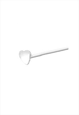 Heart Sterling Silver Nose Stud