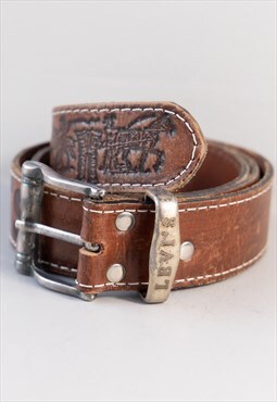 Brown rustic levi's belt