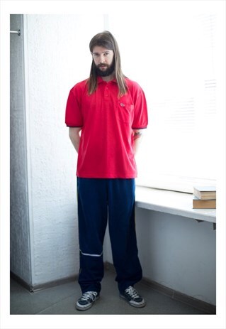 VINTAGE 90'S COTTON SHORT SLEEVED POLO SHIRT IN RED