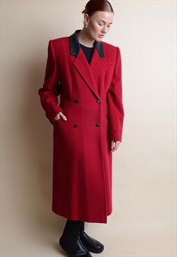 Vintage Mansfield Red Overcoat - Size 16 - runs smaller