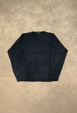 Dockers Knitted Jumper V-neck Grandad Sweater 