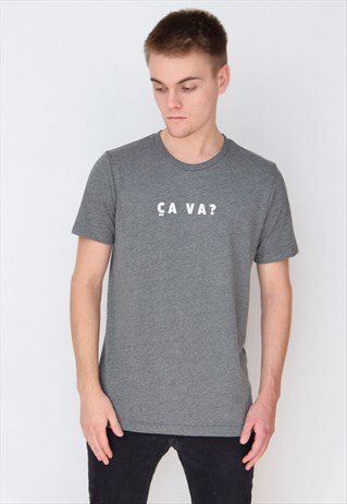 DARK GREY CA VA? (WHITE) T-SHIRT