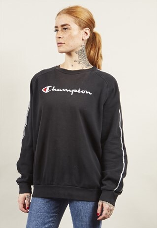 VINTAGE 90'S CLASSIC CHAMPION LOGO NAVY SWEATSHIRT