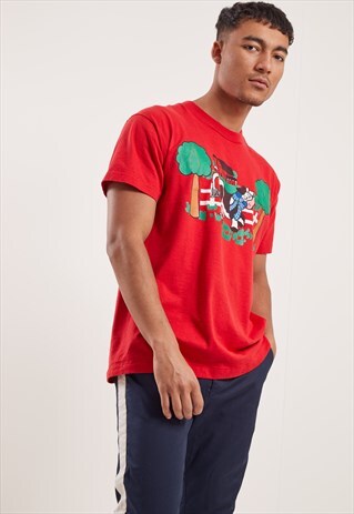 VINTAGE COW PRINT GRAPHIC T-SHIRT