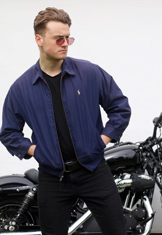 RALPH LAUREN USA NAVY BLUE HARRINGTON JACKET
