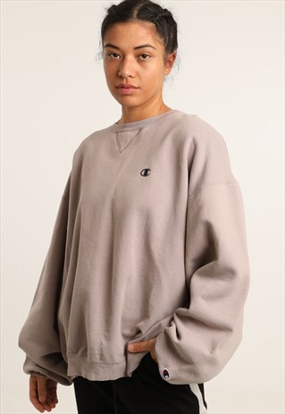 VINTAGE CHAMPION EMBROIDERED LOGO SWEATSHIRT