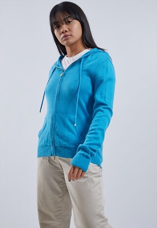 VINTAGE RALPH LAUREN KNITTED ZIP-UP HOODIE