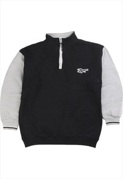 Reebok Quarter Zip Heavyweight Sweatshirt XLarge Black